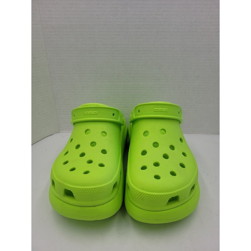 CROCS Classic Platform Clog in Neon Green - Picture 7 of 11